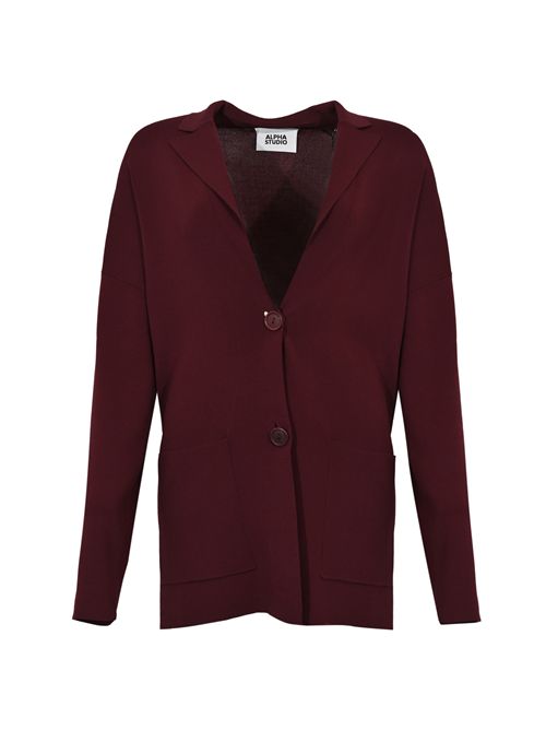 Blazer in maglia di viscosa Ciliegia Alpha studio | AD-4342N2009